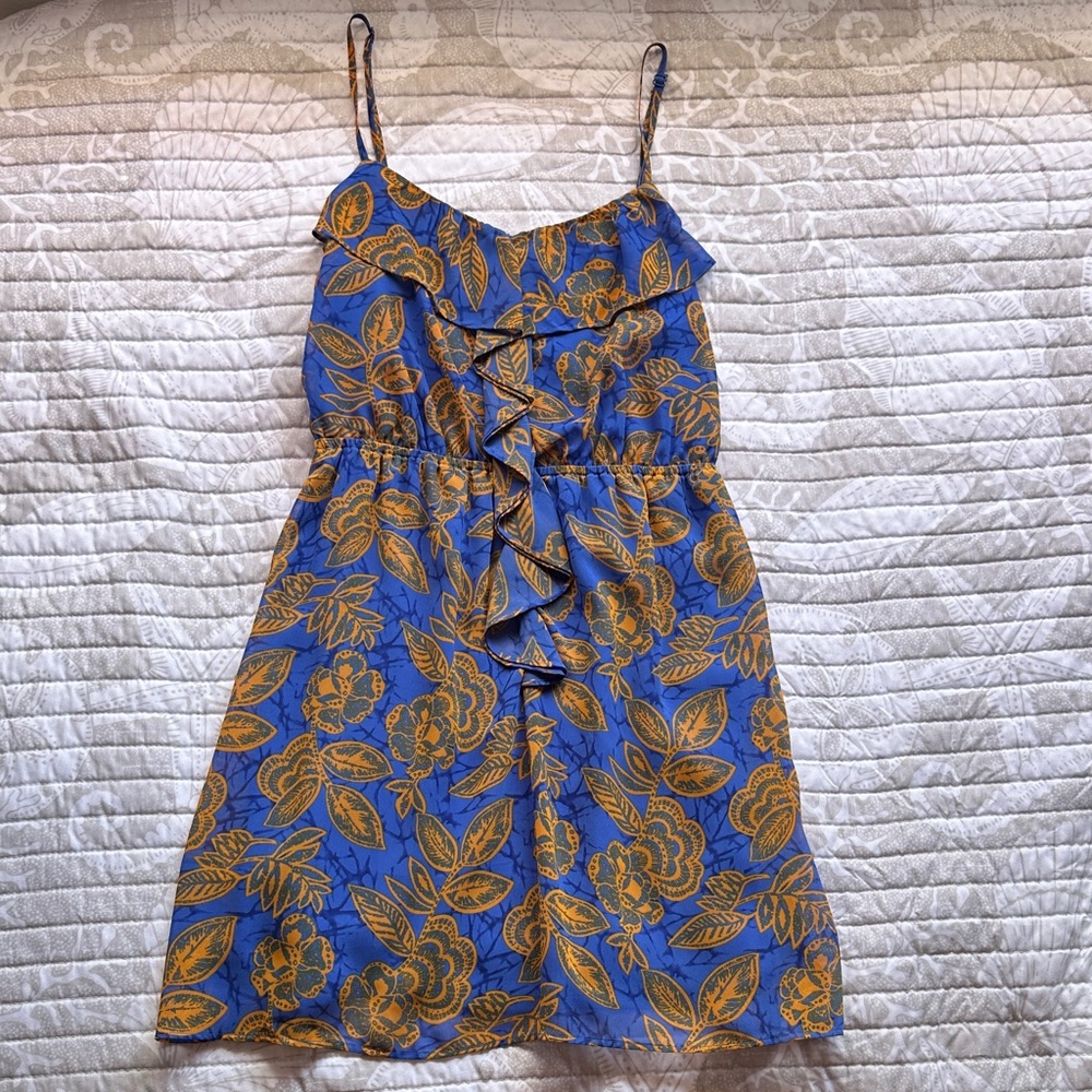 Forever 21 Blue and Orange Floral Dress